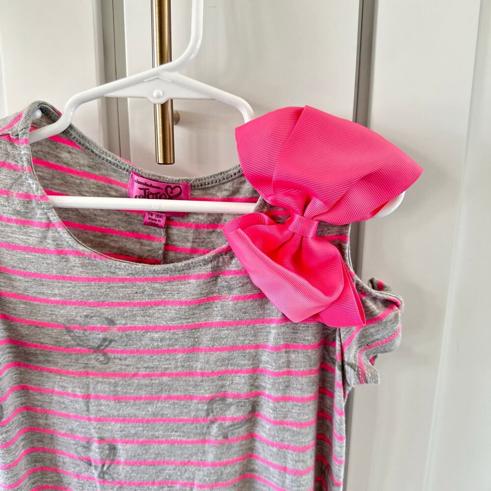 JoJo Siwa Striped Sleeveless Dress - Size 7/8 - Bow Detail - Picture 3 of 3